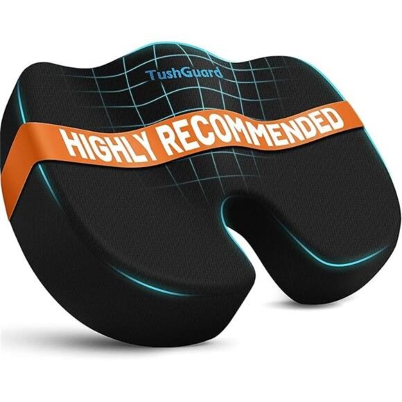 Seat Cushion for Office Chair Memory Foam Non-Slip Cushion Back, Relief Chair - Picture 8 of 8